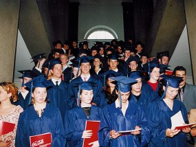 Entlassung der Abiturienten 2002