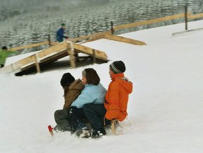Die Klasse 5a am Fachtag 2003 im Wintersportgebiet